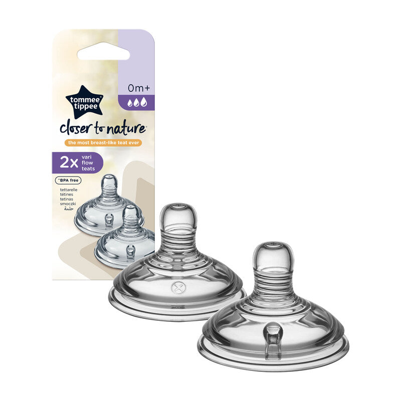 Tommee Tippee Closer to Nature Vari Flow Teats – Pack of 2