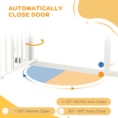 PawHut Pressure Fit Baby Safety Gate – 74–80cm, White