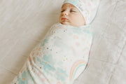 Copper Pearl Knitted Swaddle Blanket Whimsy image 4
