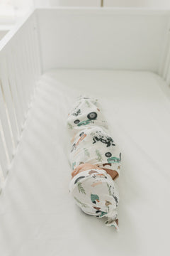 Copper Pearl Knitted Swaddle Blanket Jo