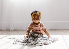 Copper Pearl Knitted Swaddle Blanket Zara