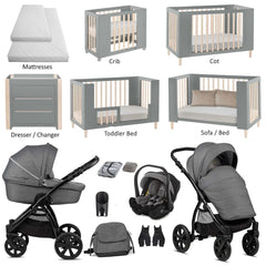 Noordi Fjordi 3-in-1 Travel System & Nursery Bundle