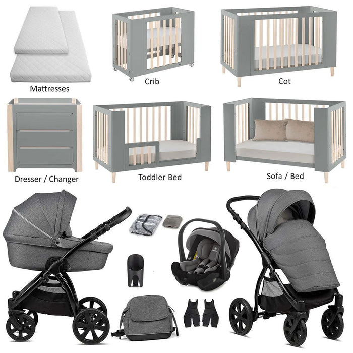 Noordi Fjordi 3-in-1 Travel System & Nursery Bundle