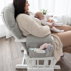 Haywood Reclining Glider Chair with Footstool