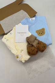 The Cozy Blue Boucle Baby Bear & Blue Rainbow Personalised Gift Box image 5