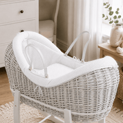 Pod White Waffle Moses Basket Bedding Set (Basket Not Included!) image 1