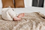 Copper Pearl Knitted Swaddle Blanket Fawn image 10