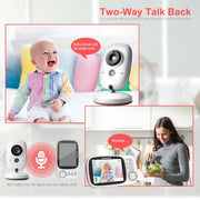 Wireless Video Baby Monitor with LCD Screen, Two-Way Audio, Night Vision & Temperature Monitoring image 4