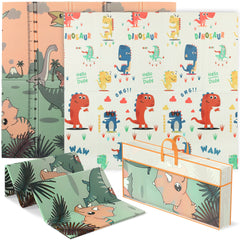 AIYAPLAY Double-Sided Foldable Baby Play Mat – Dinosaur Design