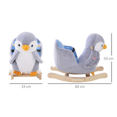 HOMCOM Penguin Rocking Toy with Music – 18+ Months
