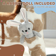AIYAPLAY Plush Animal Rocking Horse with Sound – Brown image 6