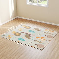 AIYAPLAY Animal-Themed Baby Play Mat – Double-Sided, Foldable, 177 x 146 cm