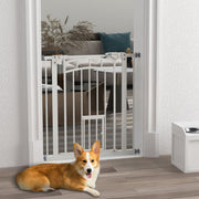 PawHut Pressure Fit Baby Safety Gate – 74–80cm, White image 2