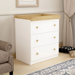Shefa Kids 888 Changing Dresser – White & Oak