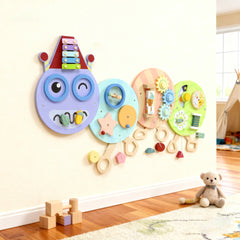 AIYAPLAY Caterpillar Busy Board with 7 Activities