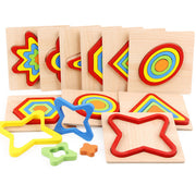 1-3 Years Old Baby Children's Puzzle Wooden 3d Shape Puzzle Toy image 2