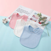 Cotton Baby Bib with Hidden Snap Fastening – Multiple Colours image 1