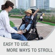 ACCOMBE 2-in-1 Baby Stroller & Bassinet – All-Terrain Pram Black image 4