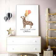 Zebra Nursery Wall Art Print image 1