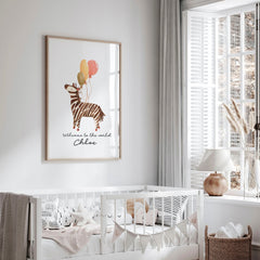 Zebra Nursery Wall Art Print