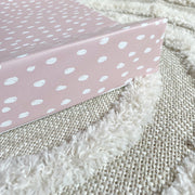 Anti-Roll Wedge Changing Mat - Dusky Pink Spotty Print image 5