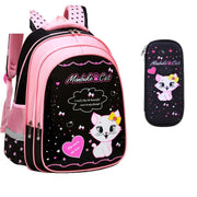 Kids School Cute Cat Print Backpack image 13