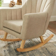 Tutti Bambini Jonah Rocking Chair & Foot Stool - Stone image 3