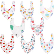 Baby Bandana Dribble Bibs Cotton Pack Of 8 - Girls-Clearance image 1