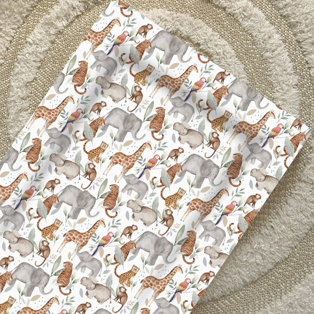 Standard Changing Mat - Jungle Animals Print