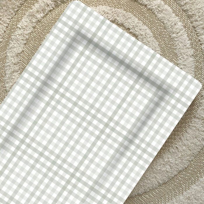 Standard Changing Mat - Sage Green Gingham