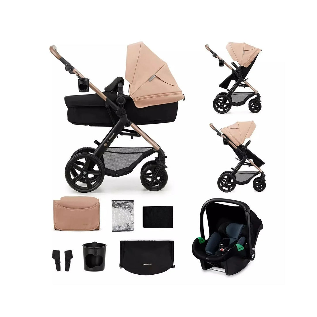 Kinderkraft Moov 2 3-in-1 Travel System with Car Seat