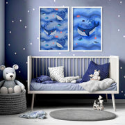 Dolphin Nursery Wall Art Prints – Set of 2 image 4