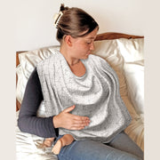 Breastfeeding Cover - Discreet and Stylish Nursing Scarf in Light Grey image 1