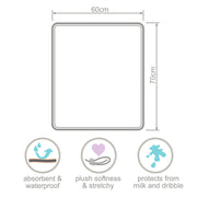 Plush Tummy Time Mat in White & Grey for Newborn Baby image 7