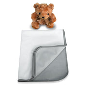 Plush Tummy Time Mat in White & Grey for Newborn Baby image 3