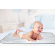 Plush Tummy Time Mat in White & Grey for Newborn Baby image 5