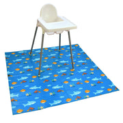 Wipeezee Splash Mat - Turquoise Blue Sea Creatures image 1