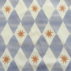 Long Sleeved Baby Bib - Blue Harlequin