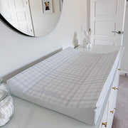 Anti-Roll Wedge Changing Mat - Baby Blue Gingham image 5