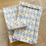 Anti-Roll Wedge Baby Changing Mat - Blue Harlequin image 5