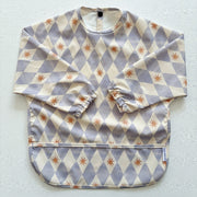 Long Sleeved Baby Bib - Blue Harlequin image 3