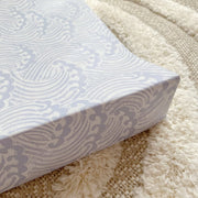Anti-Roll Wedge Changing Mat - Blue Ocean Waves Print image 3