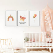 Safari Butterfly Nursery Wall Art Prints – Set of 3 image 2