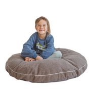 MINICAMP Boucle Fabric Kids Floor Cushion in Grey image 1