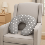 Breast Feeding Maternity Nursing Pillow - Grey with Stars image 1