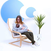 Breast Feeding Nursing Pillow  - Grey with Stars (COVER ONLY) image 4