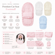 Universal Broderie Anglaise Car Seat Footmuff / Cosy Toes image 2