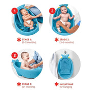 Skip Hop Moby Smart Sling 3-Stage Baby Bath Tub - Baby Beluga image 6