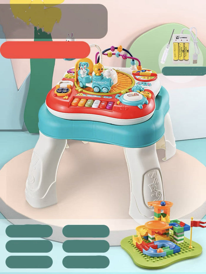 Baby Activity Table with Musical Piano, Lights & Interactive Toys