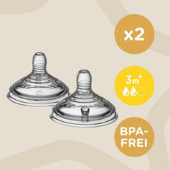 Tommee Tippee Closer to Nature Medium Flow Teats 3+ Months – Pack of 2